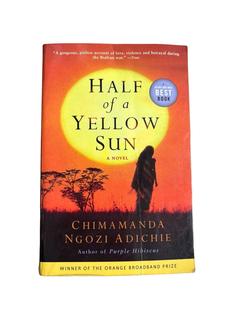 3/$20 Chimamanda Ngozi Adichie Half of a Yellow Sun - Yellow/Orange Cover